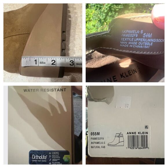 Anne Klein Pamela Booties Natural Sz 5.5 NWT - Picture 8 of 8